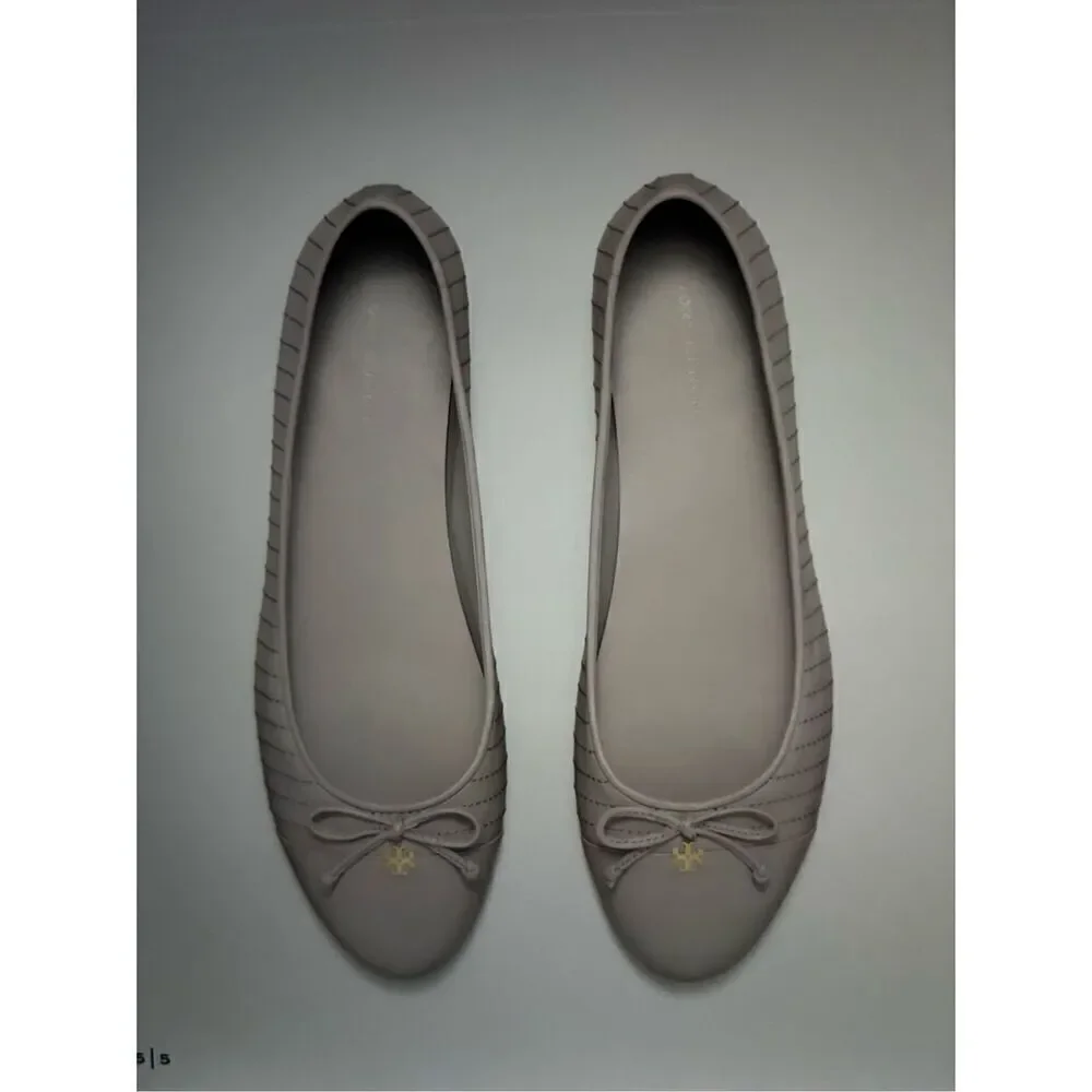 NWT Tory Burch Cap-Toe Quilted Ballet Flats